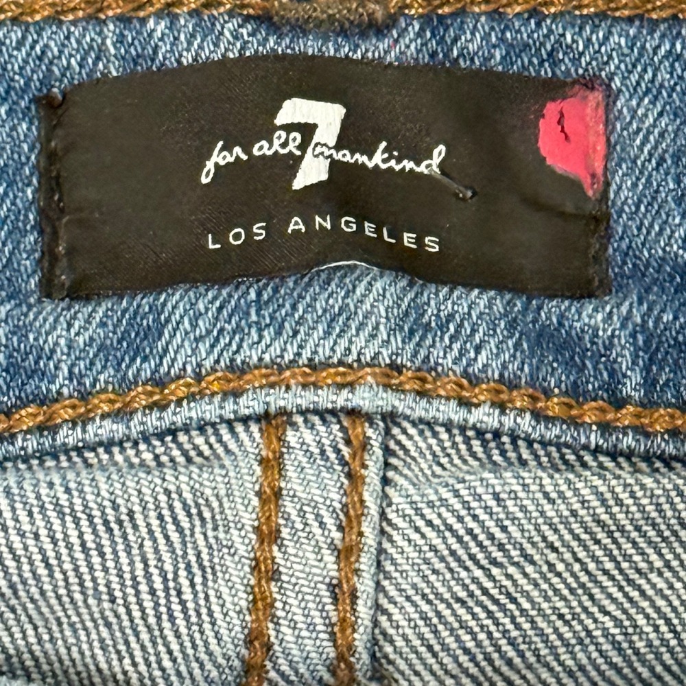 7 For All Mankind The Straight Mens Blue Medium Wash Denim Jeans Size 30 - Picture 5 of 8